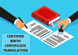 Certified Birth Certificate Translation